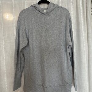 Aerie Women’s Size Small Light Grey Extra Long Hoodie